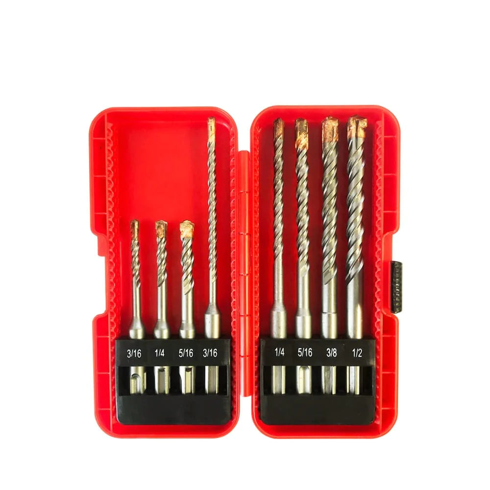 DrillTech 8-Piece Carbide-Tipped Concrete Drill Bit Set - DrillTech 8-Piece Carbide-Tipped Concrete Drill Bit Set Readi Gear