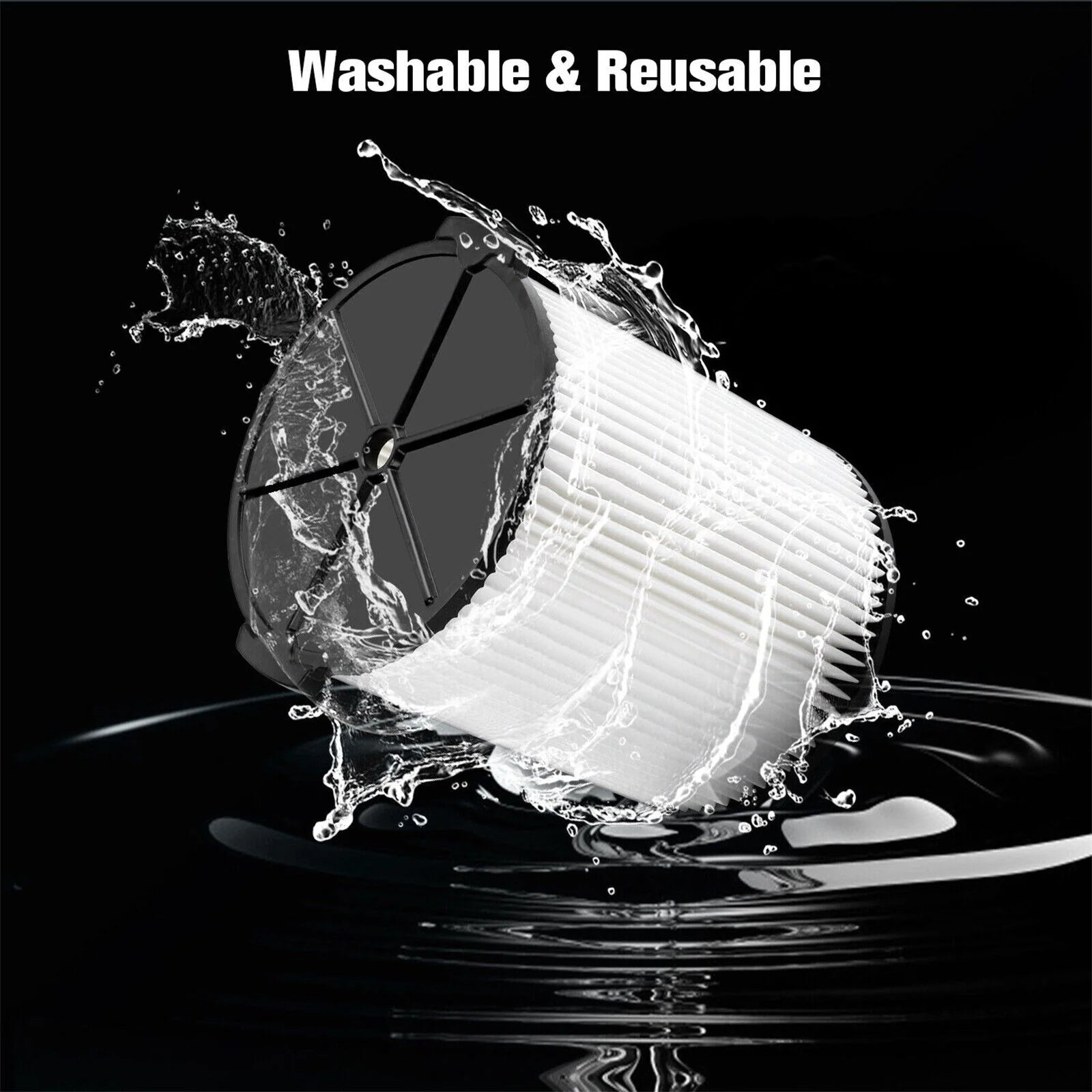 RIDGID VF4000 Wet/Dry Shop Vac Replacement Filter - Washable & Reusable (fits HUSKY & CRAFSTMAN Vacs) - Wet/Dry Shop Vac Filter Readi Gear