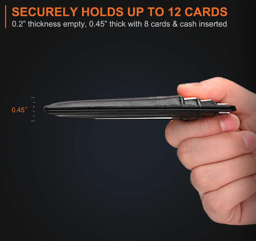 ShieldMate Mens Leather RFID Blocking Wallet - RFID Blocking Credit Card Holder Readi Gear
