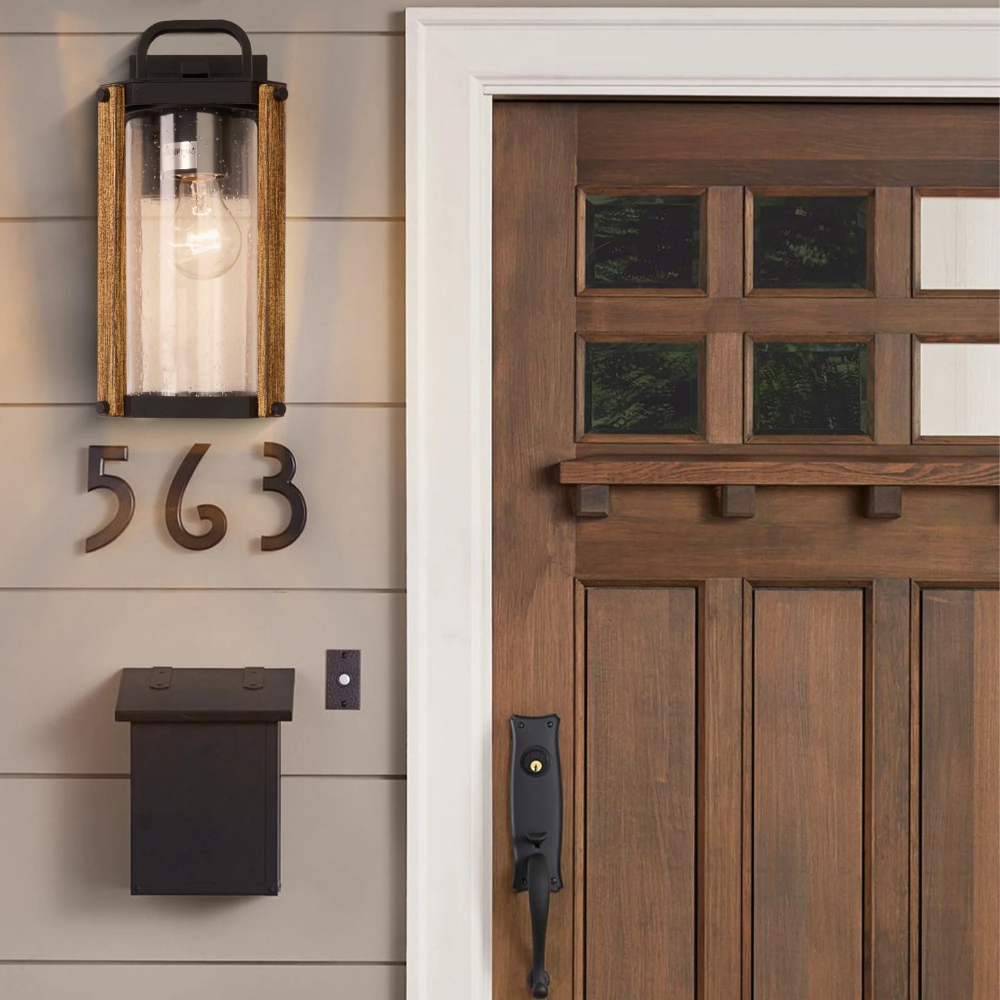 RusticWood Outdoor Porch Lights - Weatherproof Aluminum Alloy - Outdoor porch lights Readi Gear