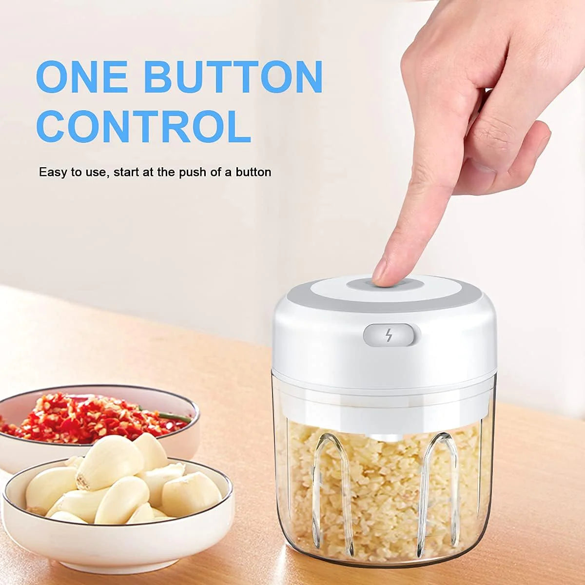 QuickChop Portable Electric Food Processor - USB Rechargeable, BPA Free - Electric Food Processor Readi Gear