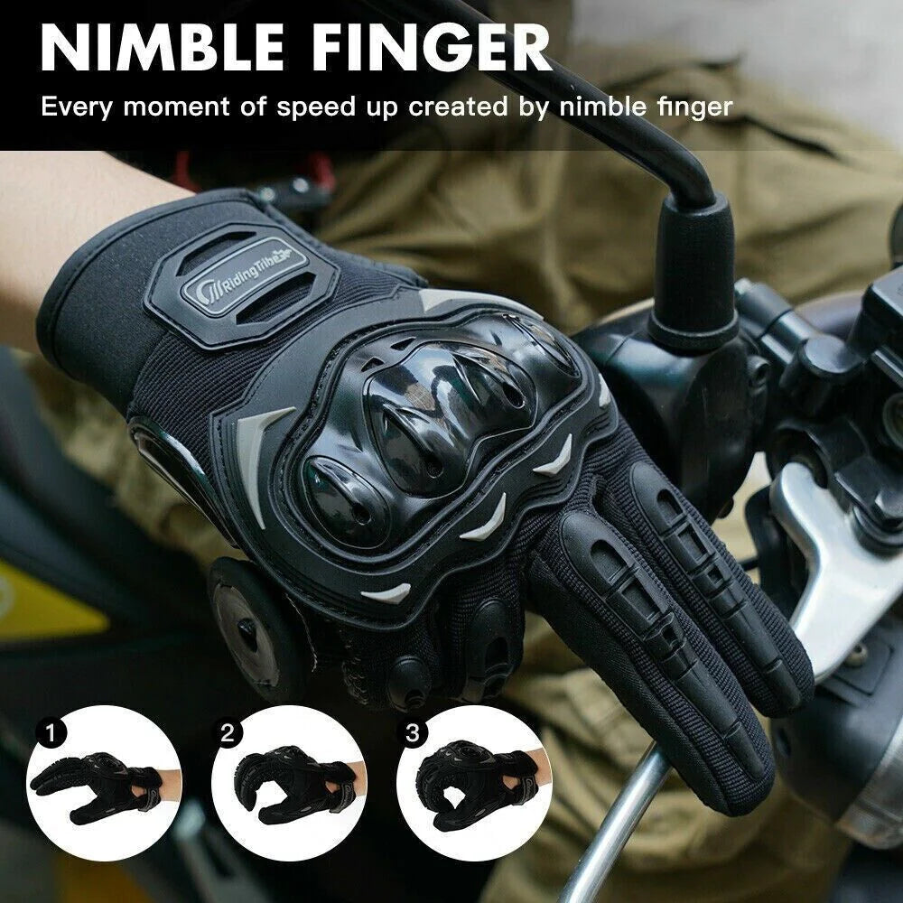 RideArmor Full Protection Touchscreen Motorcycle Gloves - Motorcycle gloves Readi Gear