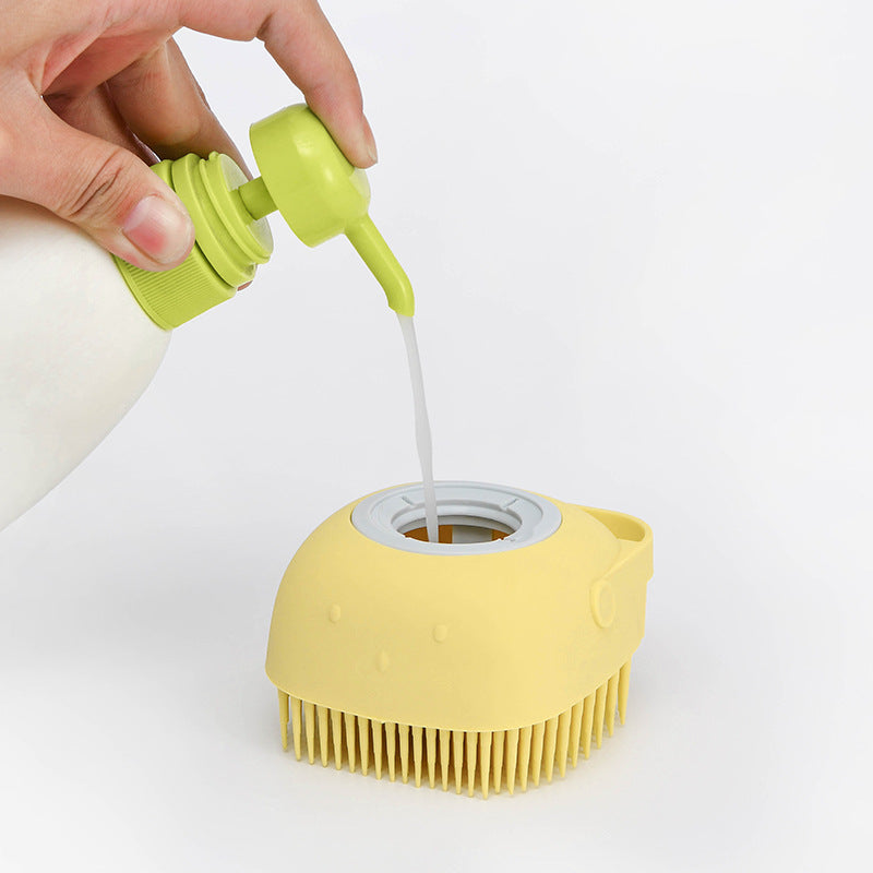 PupSpa Silicone All-in-One Bath Brush & Massager - Dog grooming bath brush Readi Gear