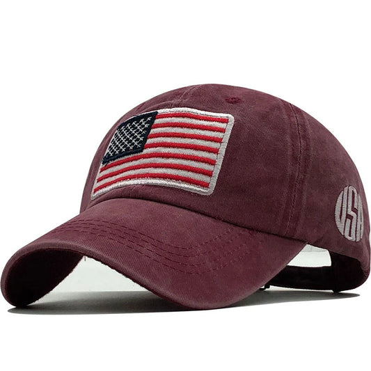 Stars & Stripes Denim Baseball Cap - for Men & Women