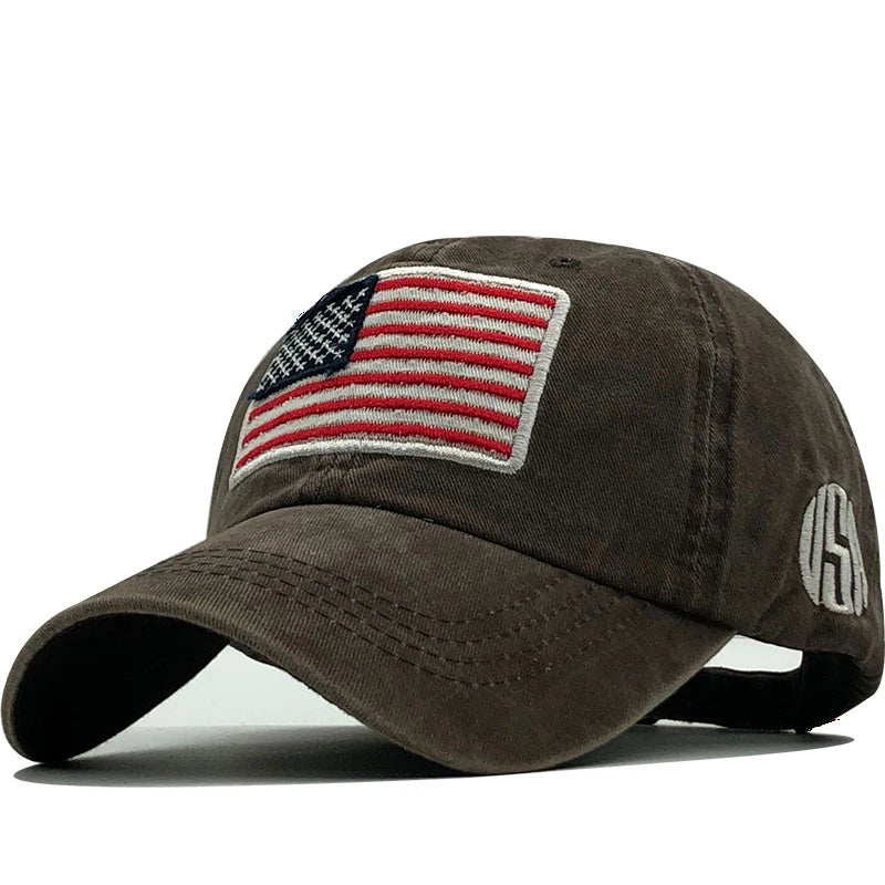 Stars & Stripes Denim Baseball Cap - for Men & Women