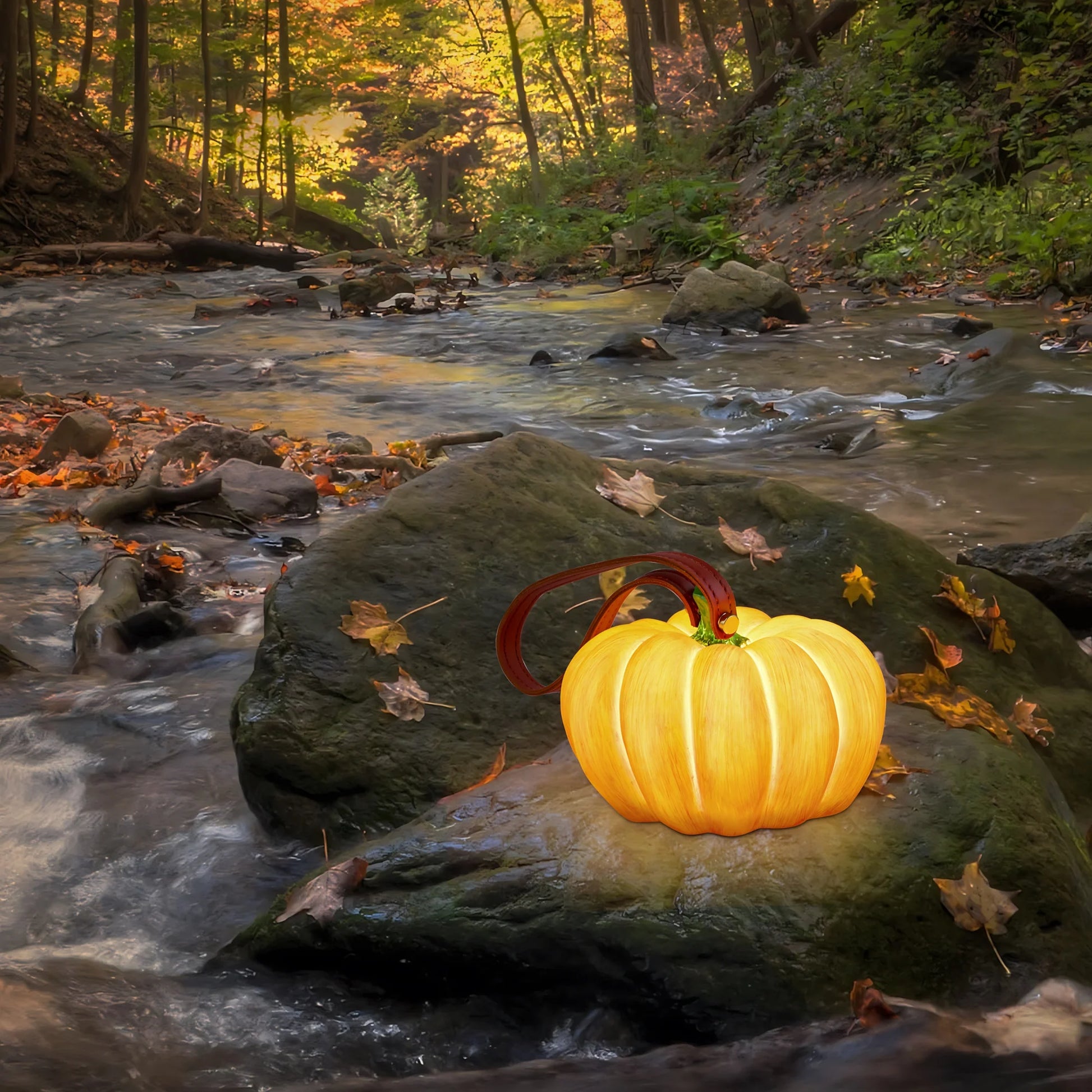 Harvest Glow Pumpkin Lantern - Perfect for Fall Decor Indoors & Out - Glow Pumpkin Lantern Readi Gear