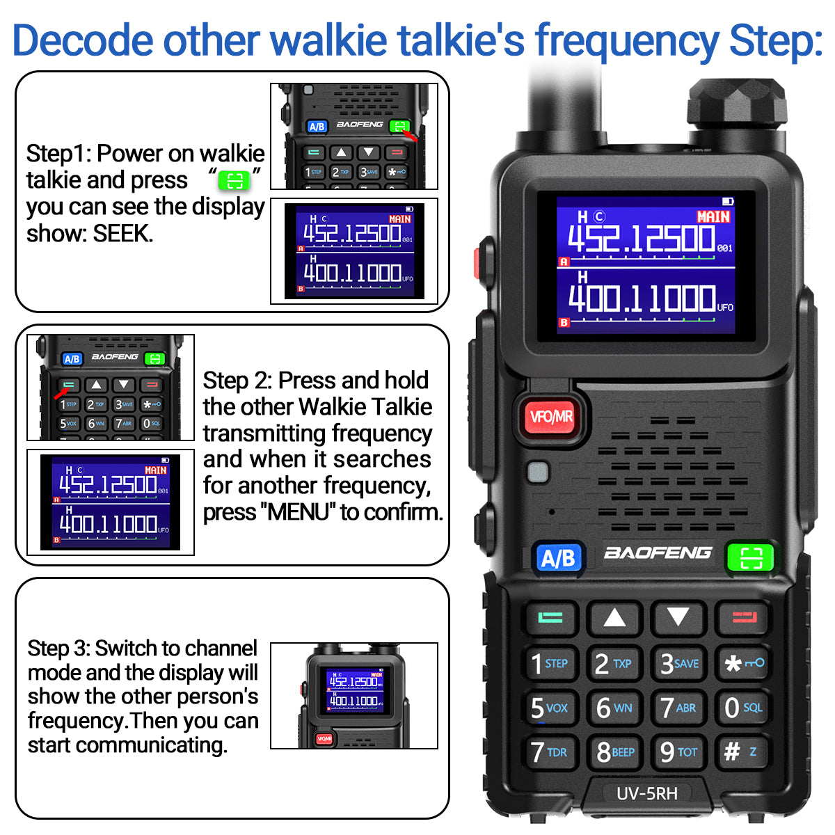 Baofeng UV-5RH Multi-Function Two-Way HAM Radio - Baofeng UV-5RH Multi-Function Two-Way HAM Radio Readi Gear