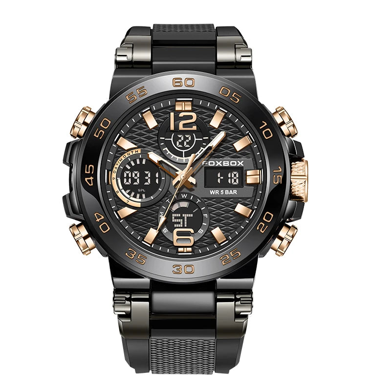 LIGE Men’s LCD Sports Watch - 50M Waterproof, Night Light, and Calendar - waterproof military watch Readi Gear