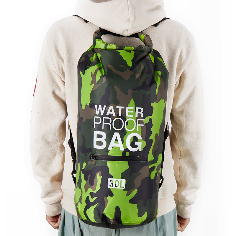 SafeDry Ultimate Camouflage Waterproof Bucket Bag for Beach & Outdoor Adventures - camouflage waterproof bag / backpack Readi Gear
