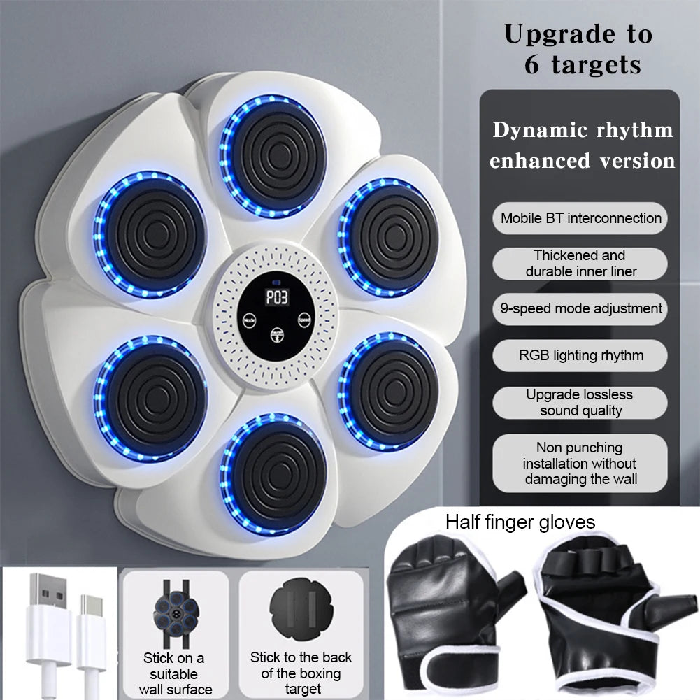 PunchBeat Bluetooth Boxing Target - Adjustable Speed, RGB Lights & Music - Punching Bluetooth Boxing Targets Readi Gear