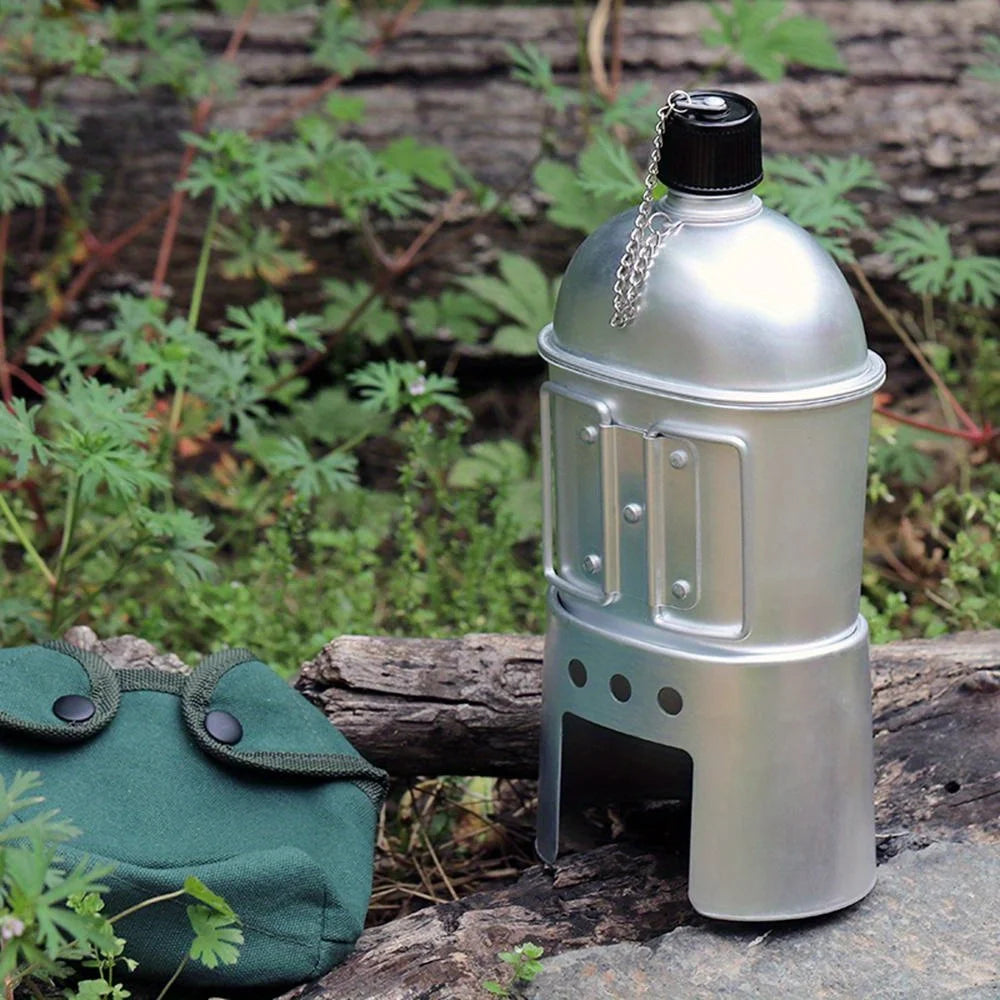 4-in-1 Survival Aluminum Canteen Kit - Water Bottle & Cookware Set - Canteen Set Readi Gear