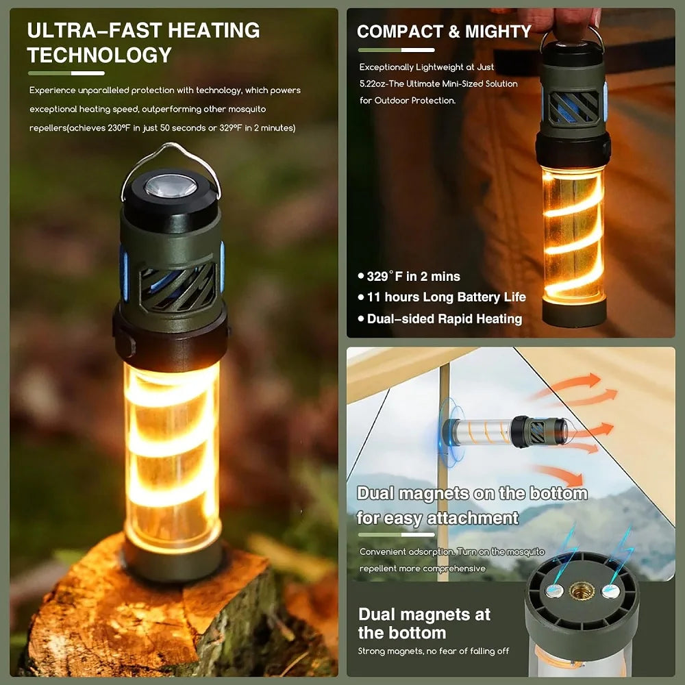 BrightCamp 3-in-1 Rechargeable Mosquito Repellent Lantern with Tripod - Mosquito repellent light Readi Gear