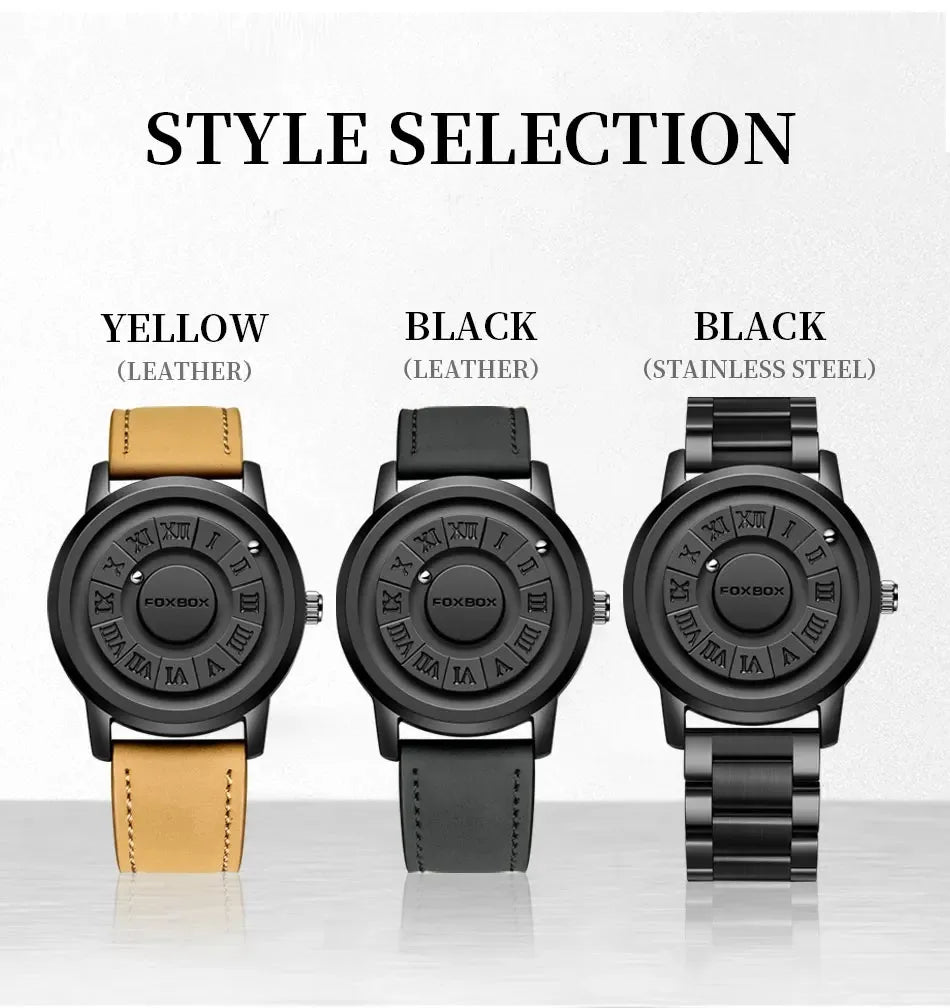 Levitation Steel Ball Watch – Magnetic Force Quartz Timepiece for Men - Readi Gear