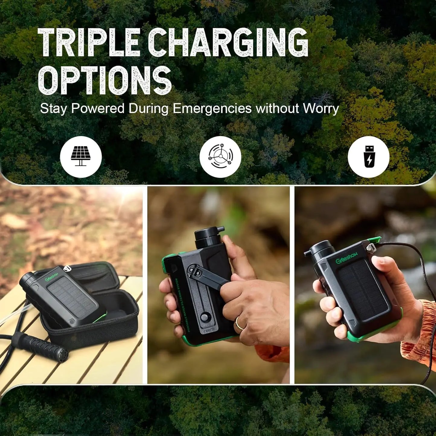 OutlanderPro Survival Water Filter with Solar Power Bank & Light - Survival water filter, power bank & LED light Readi Gear