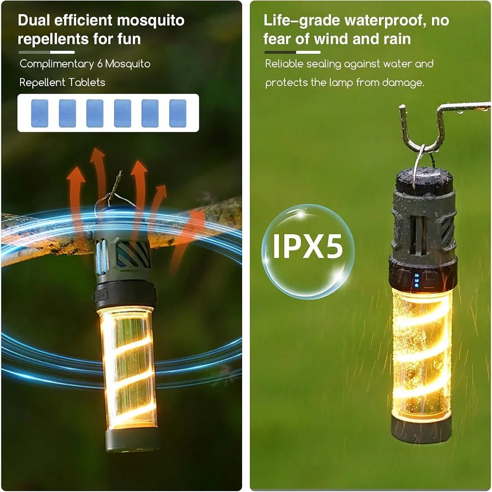 BrightCamp 3-in-1 Rechargeable Mosquito Repellent Lantern with Tripod - Mosquito repellent light Readi Gear