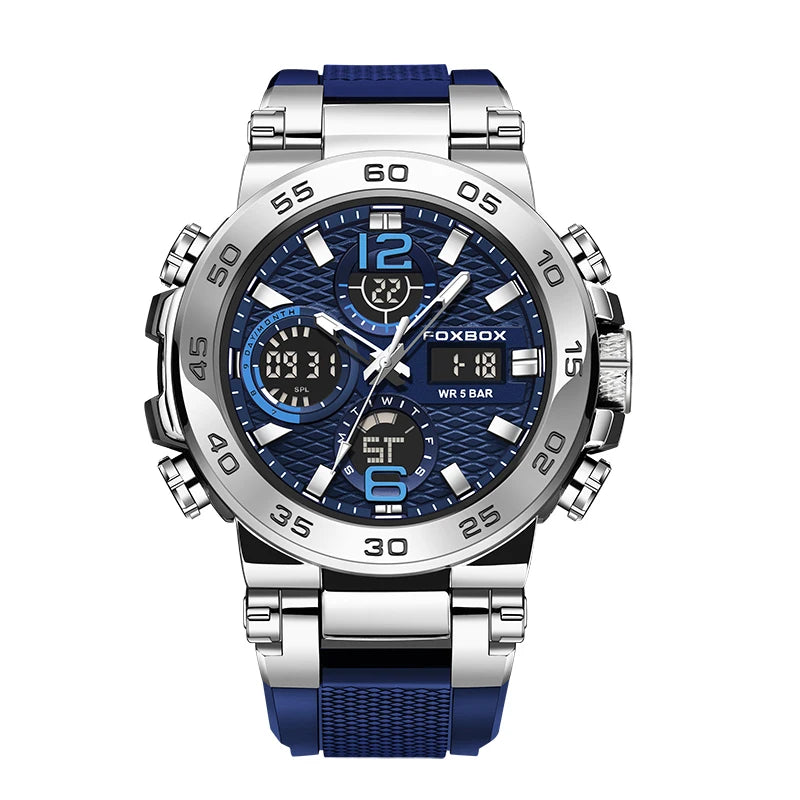 LIGE Men’s LCD Sports Watch - 50M Waterproof, Night Light, and Calendar - waterproof military watch Readi Gear