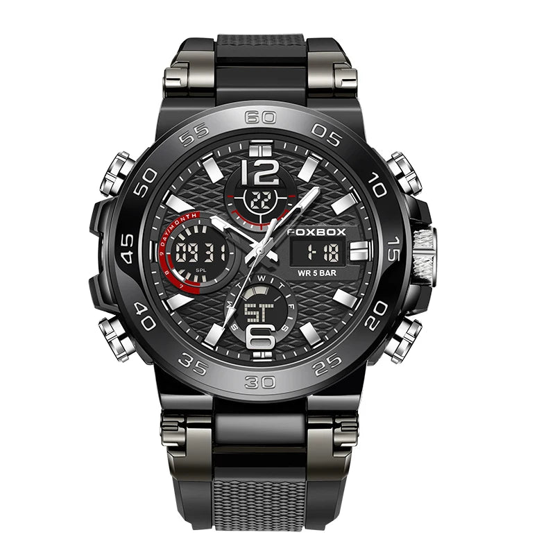 LIGE Men’s LCD Sports Watch - 50M Waterproof, Night Light, and Calendar - waterproof military watch Readi Gear