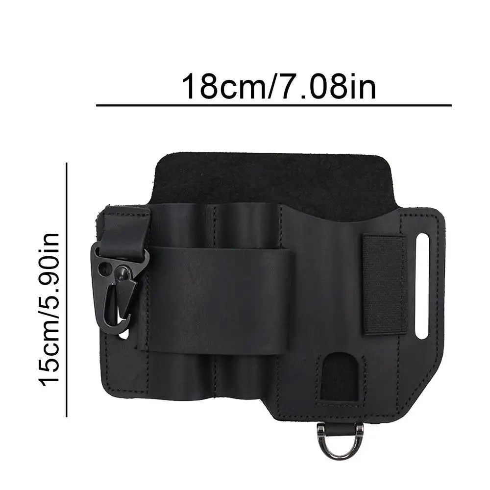 EDC Leather Multitool Organizer - Tactical Belt Sheath Holder - Leather Multitool Organizer Readi Gear