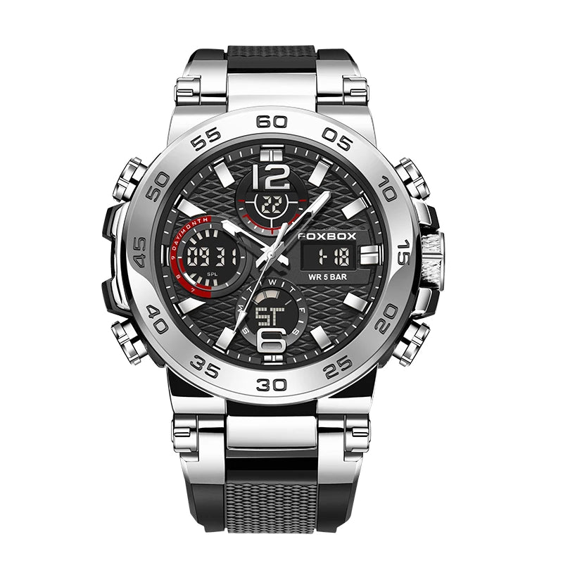 LIGE Men’s LCD Sports Watch - 50M Waterproof, Night Light, and Calendar - waterproof military watch Readi Gear