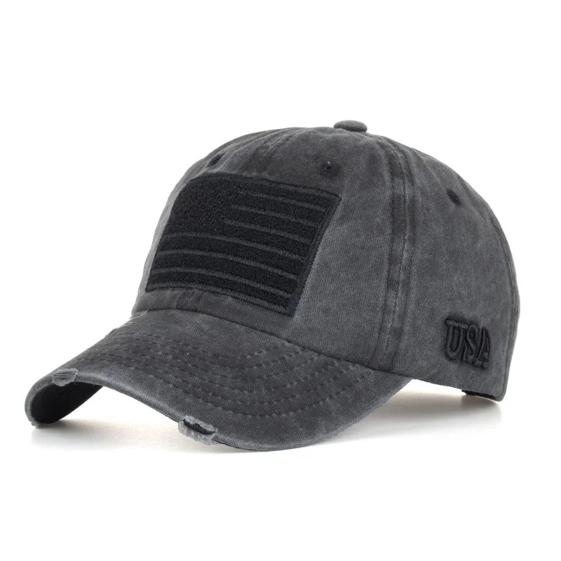 LibertyLid: USA Flag Distressed Baseball Hat - Hat Readi Gear