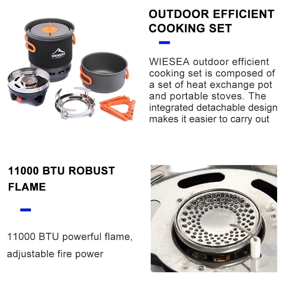All-in-One Camping Cooking System with Gas Burner & Coffee Pot/Press - Camping Cooking Equipment Readi Gear