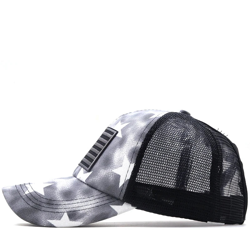 Lady Liberty Mesh USA Flag & Stars Cap - Lady Liberty Mesh USA Flag & Stars Cap Readi Gear