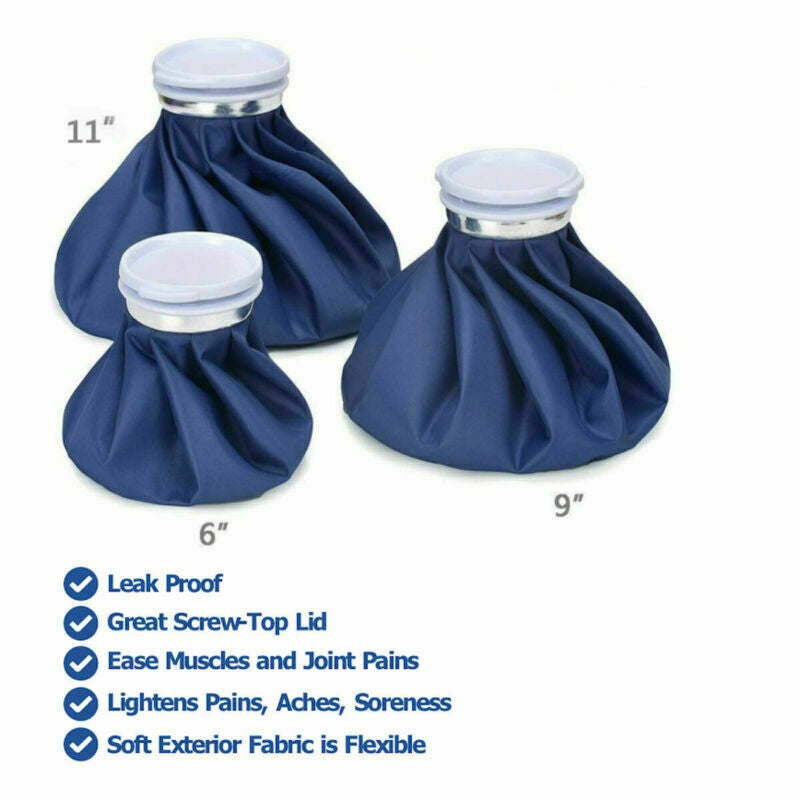 Premium Ice Bag Packs - 3 Pack Hot & Cold Therapy for Pain Relief