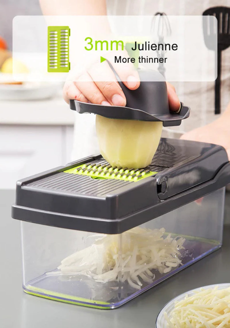 MasterChef 14-Piece Vegetable Fruit Chopper Dicer Slicer Set - Kitchen Slicer Readi Gear