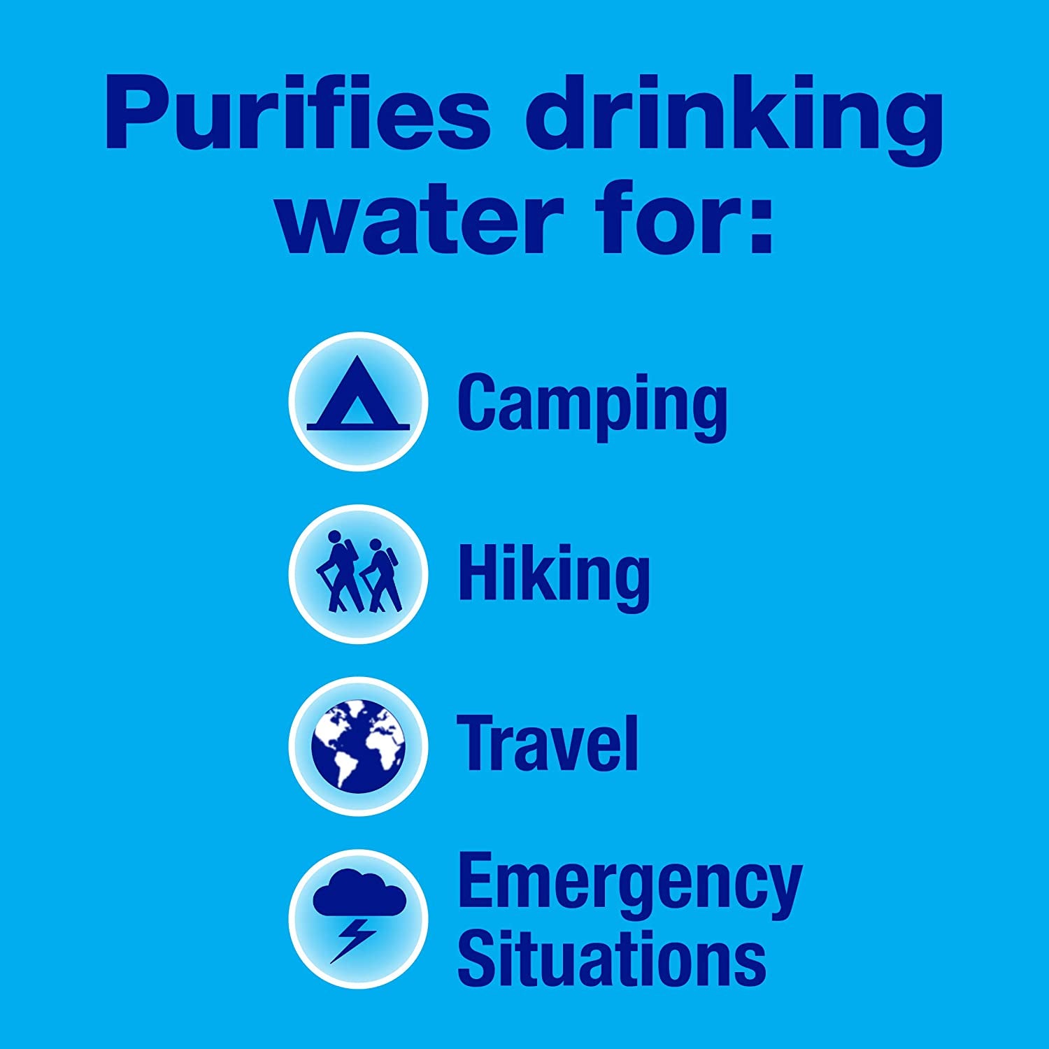 Potable Aqua Water Purification Tablets - 50 Count: Essential for Hiking & Emergency Kits - Water Purification Tablets Readi Gear