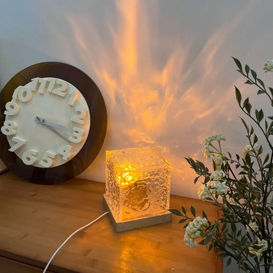 Northern Lights Glow Cube - Rippling, Color-Shifting Night Light - Glowing Night Light Readi Gear