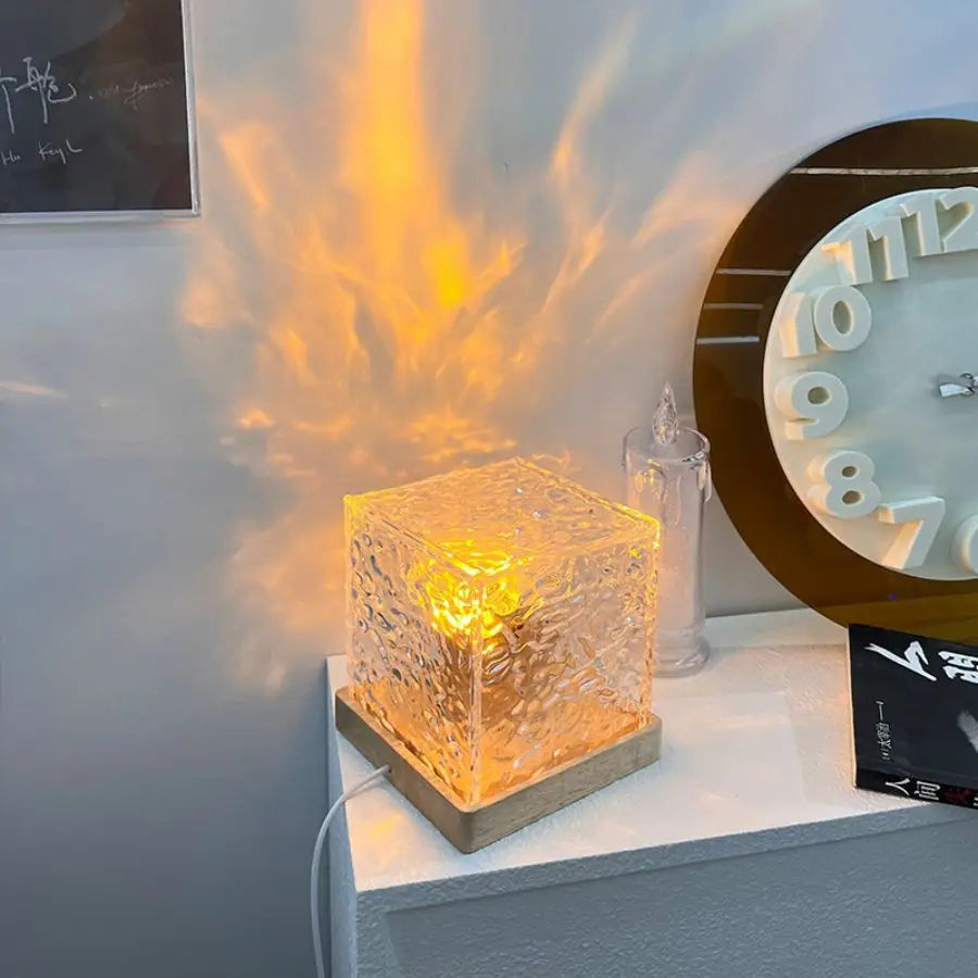 Northern Lights Glow Cube - Rippling, Color-Shifting Night Light - Glowing Night Light Readi Gear