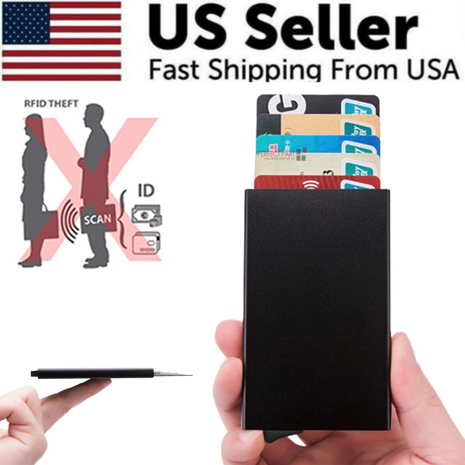 SlimSafe RFID Blocking Credit Card Holder - RFID Blocking Credit Card Holder Readi Gear