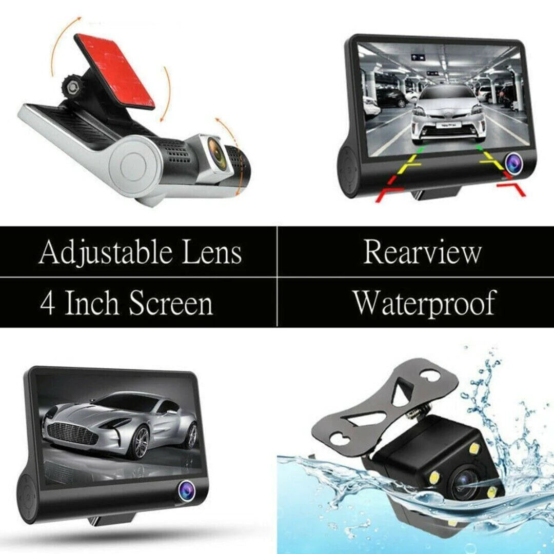 Tri-Vision HD Car Dash Cam - Dash camera Readi Gear