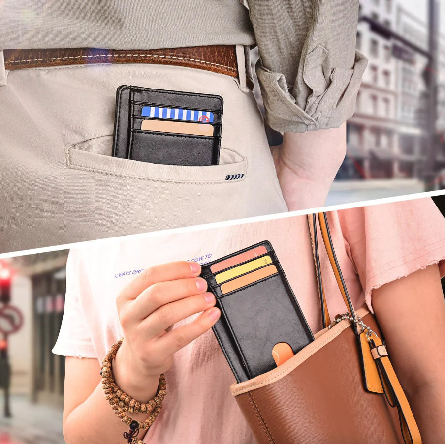 ShieldMate Mens Leather RFID Blocking Wallet - RFID Blocking Credit Card Holder Readi Gear