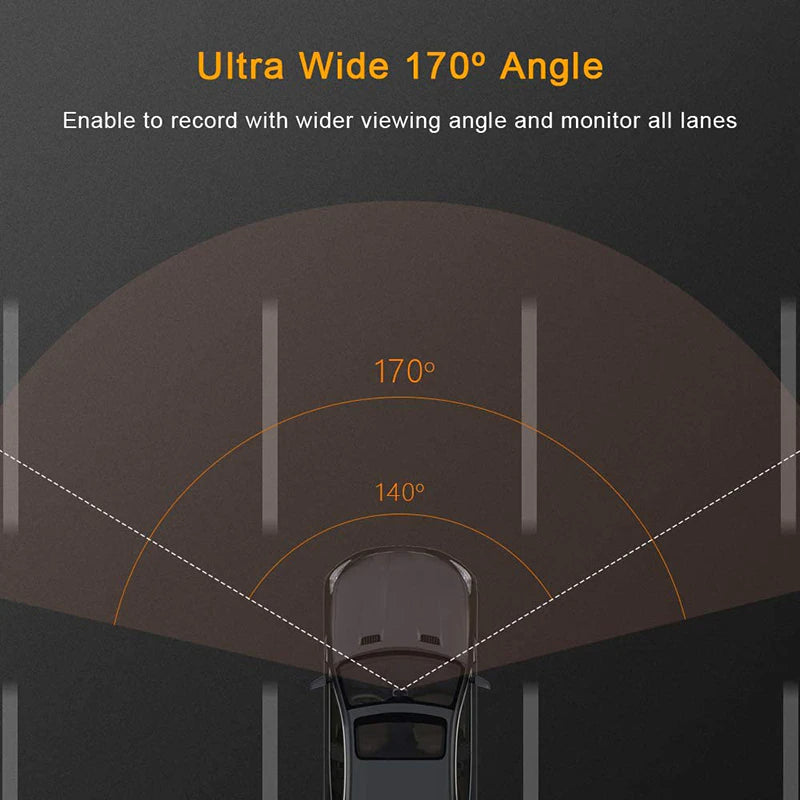 4” HD Touch Screen Dual Lens Dash Cam Recorder – Front & Rear Night Vision - Dash camera Readi Gear