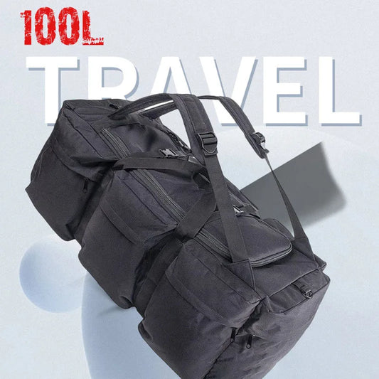 Extra Large 100L Heavy Duty Camping Backpack/Duffel - Military Grade, Waterproof with Multiple Pockets - Extra Large 100L Heavy Duty Camping Backpack/Duffel - Military Grade, Waterproof with Multiple Pockets Readi Gear