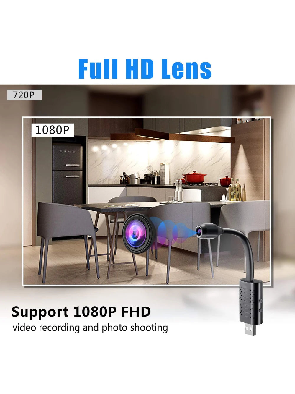 Mini Wireless Spy Camera - 1080P HD WiFi IP Cam with Night Vision - Hidden Wireless Spy Camera Readi Gear