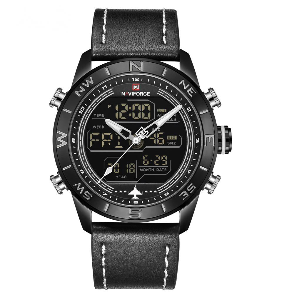 NAVIFORCE Command Series Multifunction Leather Men's Watch - Multifunction Leather Men's Watch Readi Gear