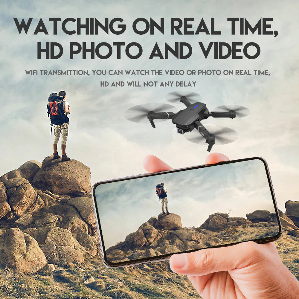 SkyCapture 4K HD Dual Camera Foldable Drone +4 Battery - Dual Camera Drone Readi Gear