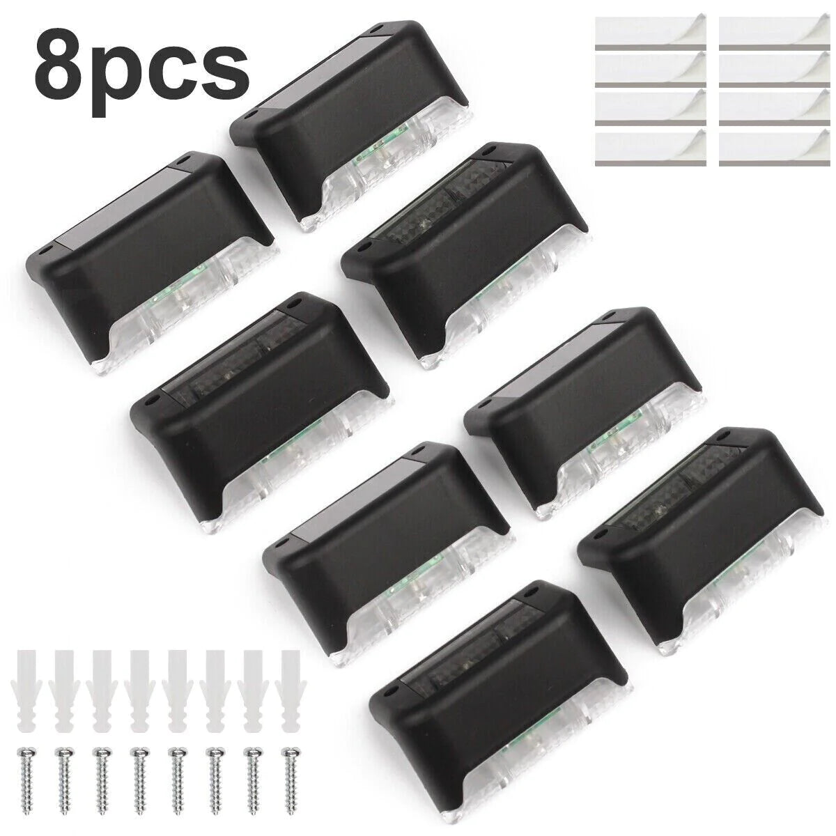 SolarGlow Outdoor Lights for Decks, Steps and Fences (8-Pack) - SolarGlow Outdoor Lights for Decks, Steps and Fences (8-Pack) Readi Gear