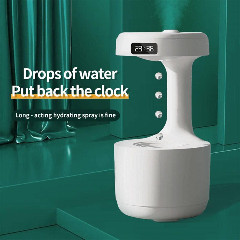 GravityFlow LED Humidifier - Anti-Gravity Mist, Aroma Diffuser & Clock - Anti gravity aroma diffuser Readi Gear
