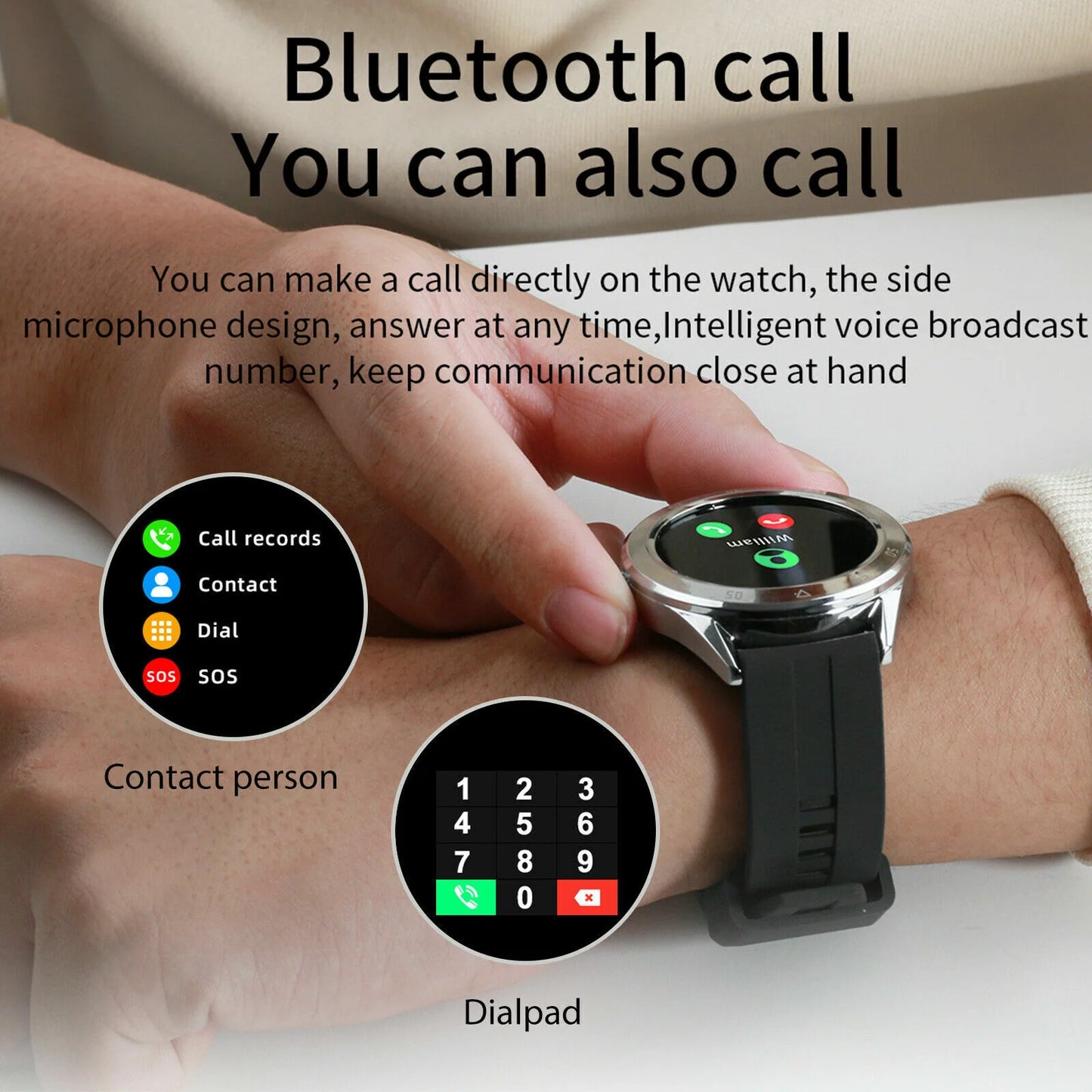 AquaTech Bluetooth Smartwatch with Heart Rate & Fitness Tracker - Bluetooth Smartwatch Fitness Tracker Readi Gear
