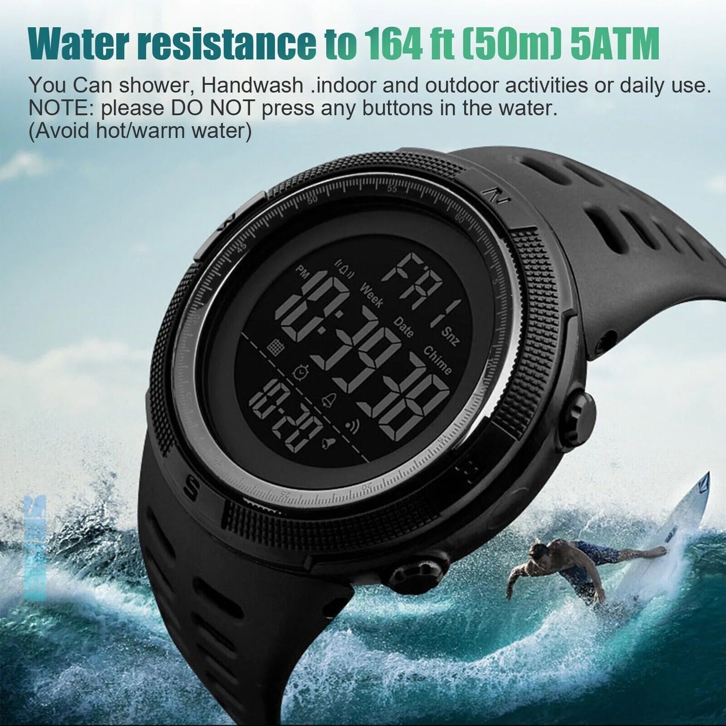 Tactical Digital Waterproof Quartz Watch