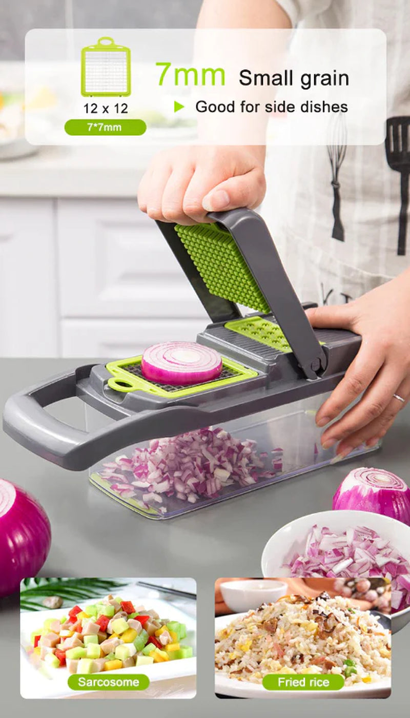 MasterChef 14-Piece Vegetable Fruit Chopper Dicer Slicer Set - Kitchen Slicer Readi Gear