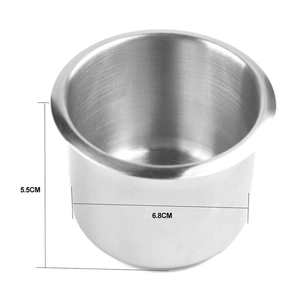 Universal Stainless Steel Cup Holder - Car, Boat, RV, Truck, Marine (2 Pack) - Stainless steel cup holder Readi Gear