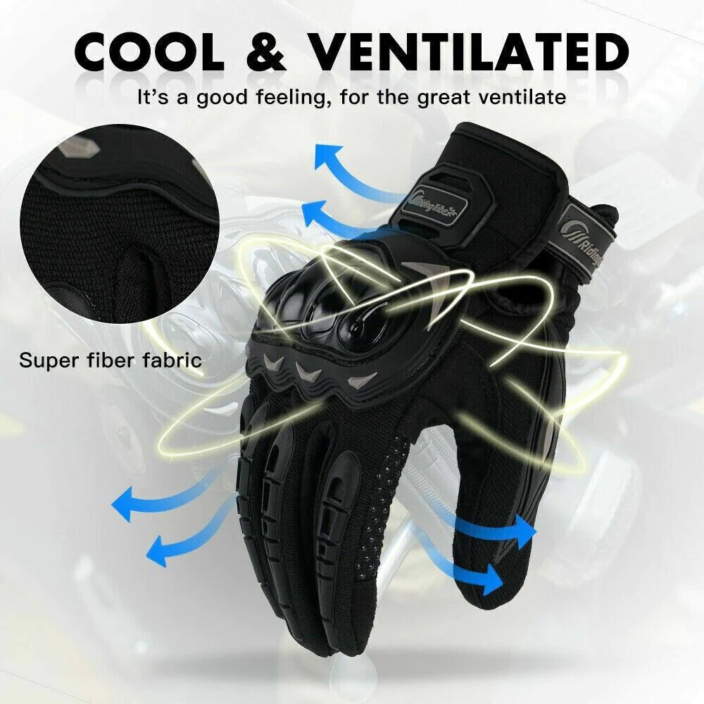 RideArmor Full Protection Touchscreen Motorcycle Gloves - Motorcycle gloves Readi Gear