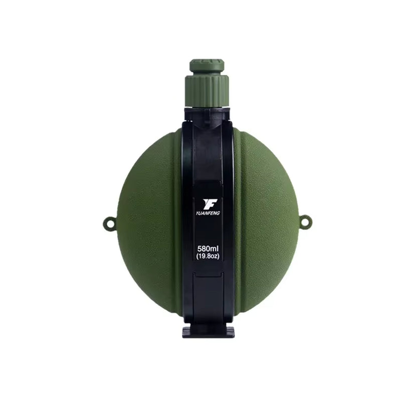 580ML Military Camouflage Water Bottle with Compass - Collapsible & Leakproof - Collapsible Canteen Readi Gear