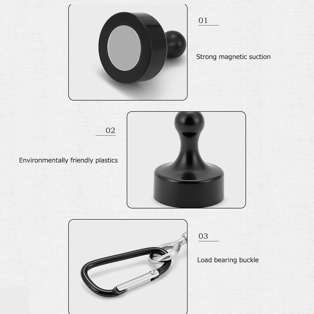 Heavy Duty Magnetic Carabiner Tent Clip for Hanging Gear - 5 Pack - Magnetic carabiner tent clip Readi Gear