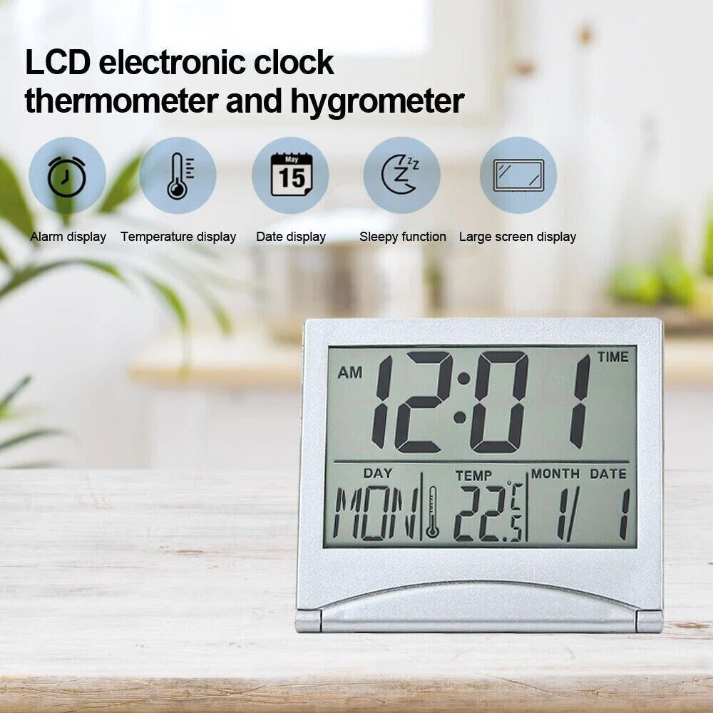 TravelMaster Multifunctional Foldable Alarm Clock - Multifunctional Foldable Alarm Clock Readi Gear