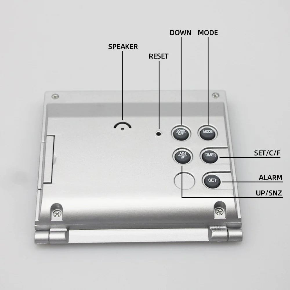 TravelMaster Multifunctional Foldable Alarm Clock - Multifunctional Foldable Alarm Clock Readi Gear